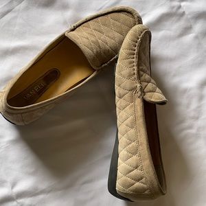 Women’s taupe slip-on dress shoes